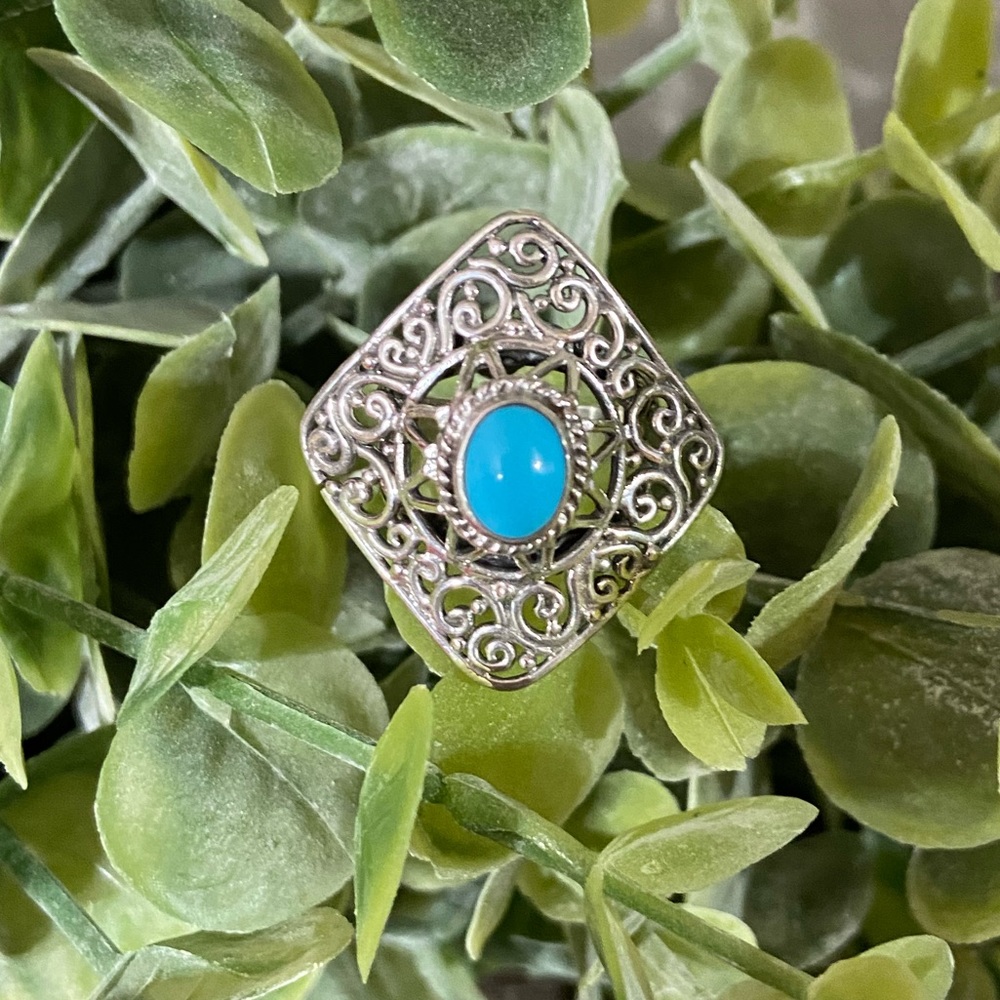 Sleeping Beauty Turquoise Ring Gem